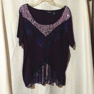 Gorgeous shades of purple dressy Denim 24/7 tee shirt